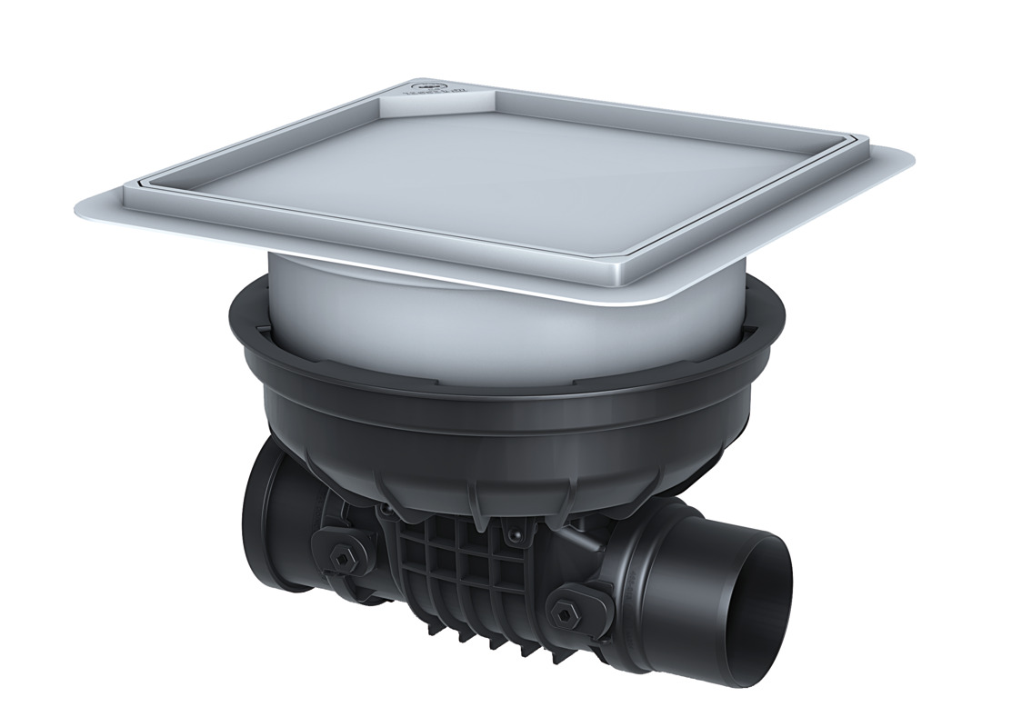 Staufix cleanout installation in a concrete floor. Staufix cleanout installation in a concrete floor.