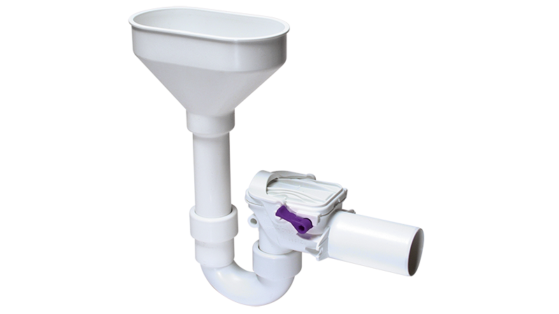 Staufix Siphon DN 50 backwater valve with an inlet funnel Staufix Siphon DN 50 backwater valve with an inlet funnel