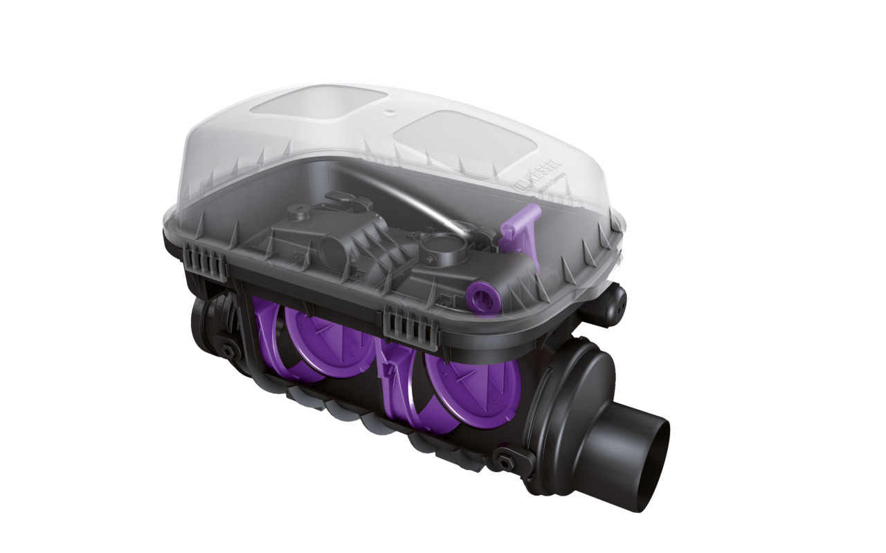 Version for installation in an exposed wastewater pipe Version for installation in an exposed wastewater pipe