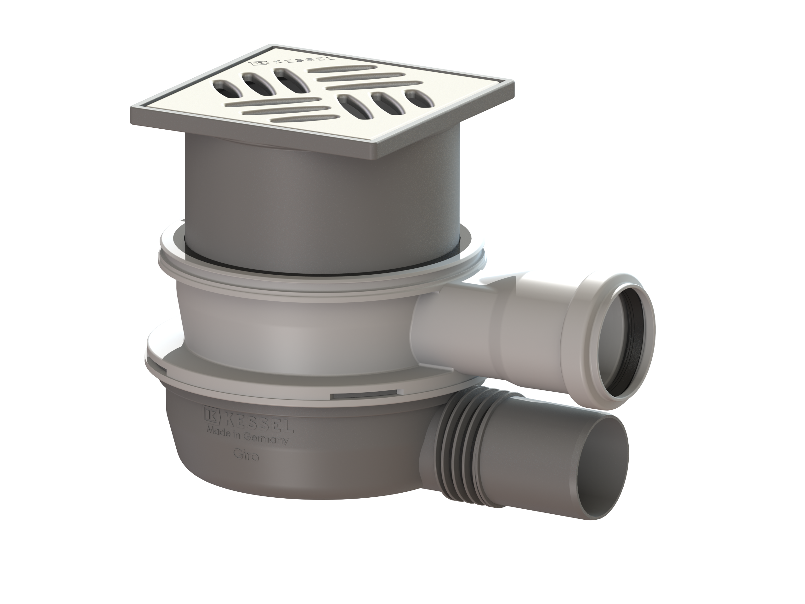 Giro bathroom drain with a slotted cover Giro bathroom drain with a slotted cover