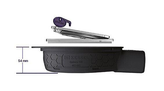 Lowest installation depth on the Ultraflat 54 Lowest installation depth on the Ultraflat 54