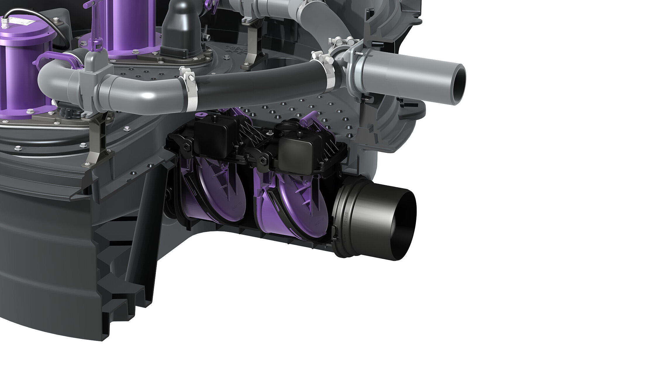 hybrid lifting station with two motorized flaps hybrid lifting station with two motorized flaps