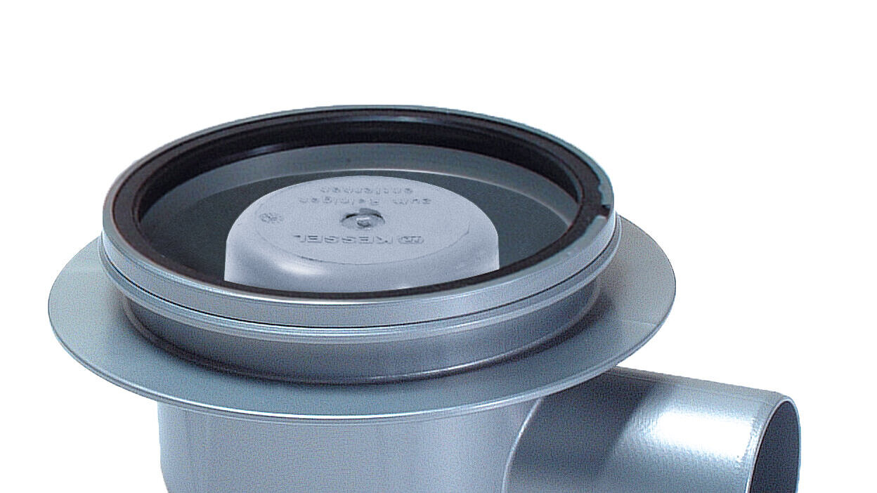 The lip seal is firmly connected to the drain body with the Classic bathroom drain The lip seal is firmly connected to the drain body with the Classic bathroom drain