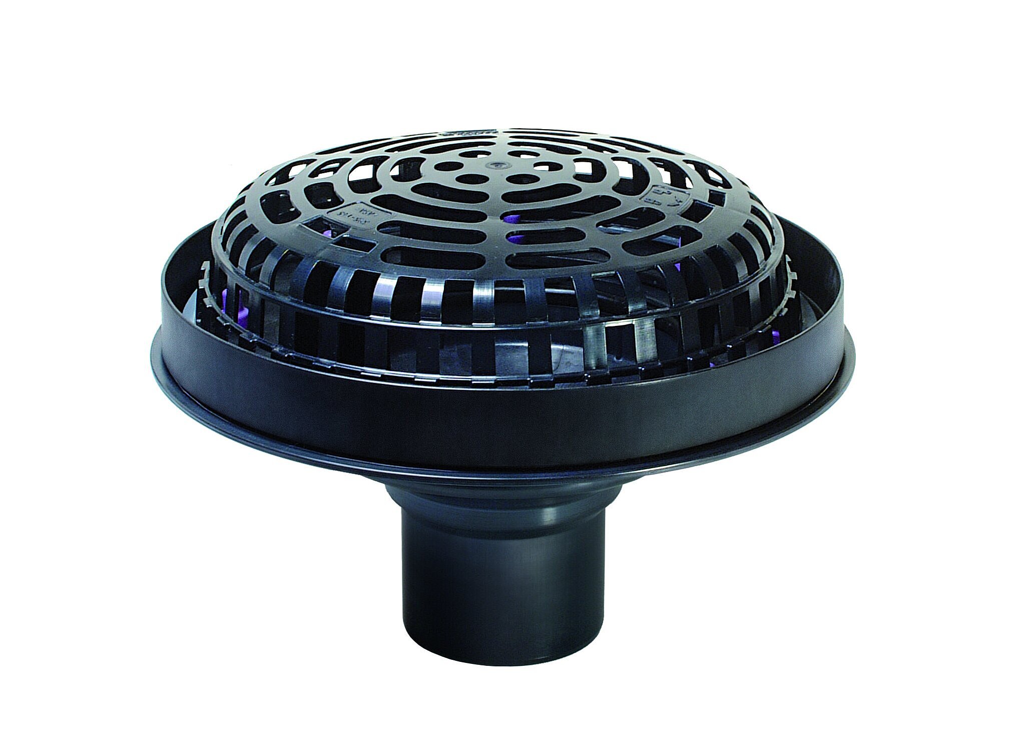 Ecoguss roof drain for flat roof surfaces with a retainer ring Ecoguss roof drain for flat roof surfaces with a retainer ring