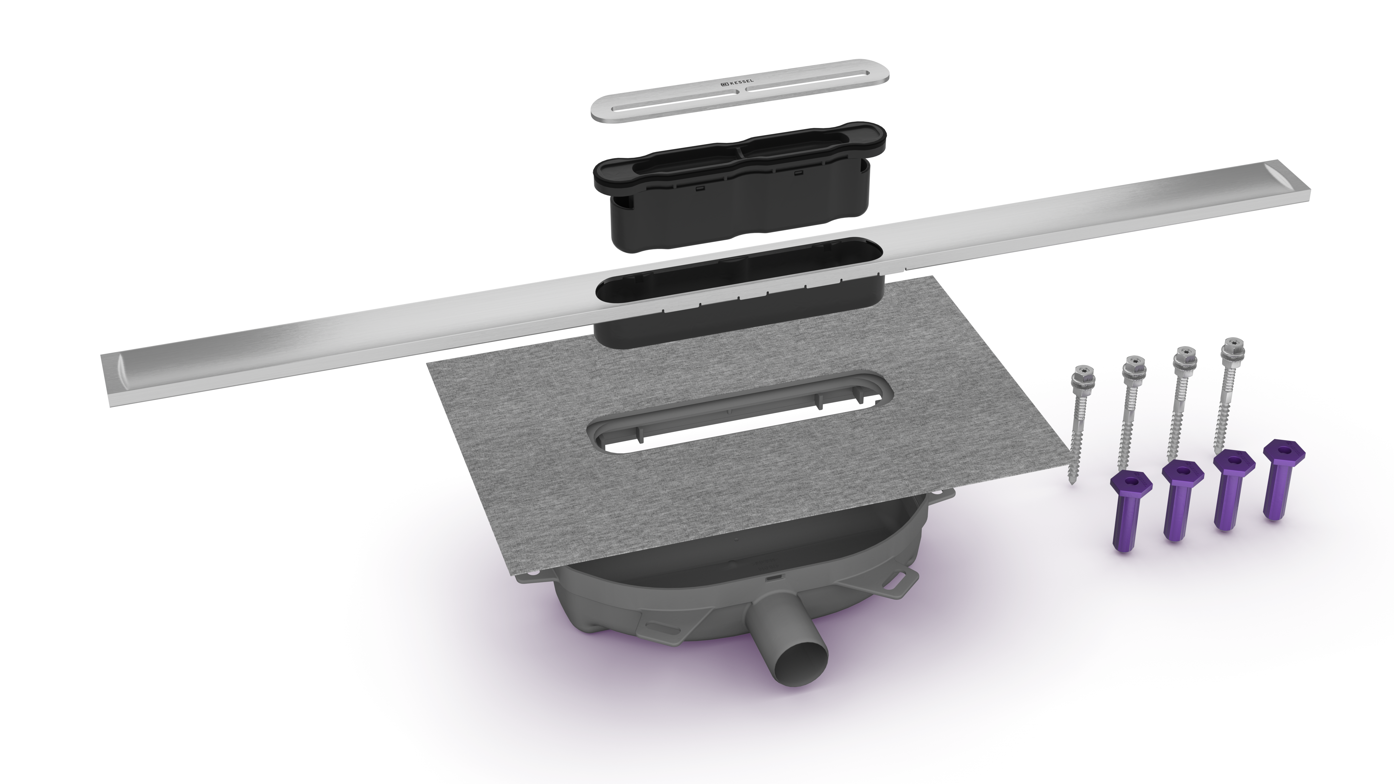 Ready-to-install complete set for the Linearis Infinity shower channel Ready-to-install complete set for the Linearis Infinity shower channel