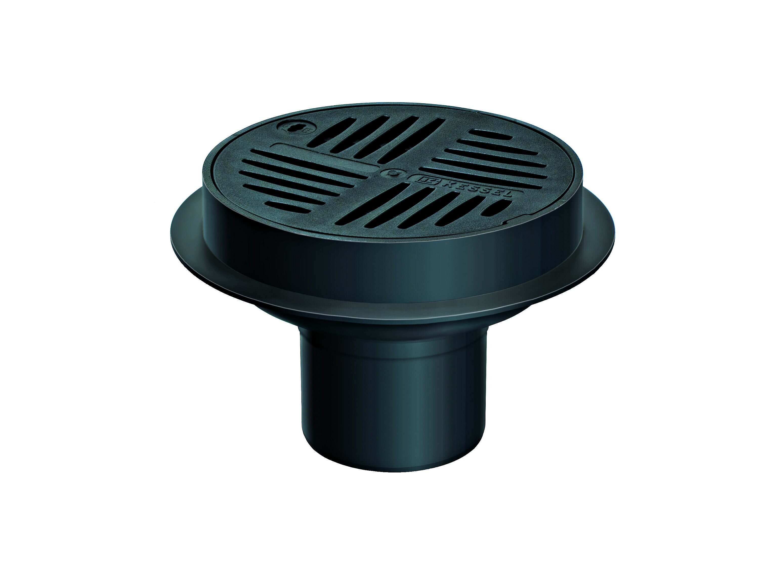Ecoguss parking deck drain, round Ecoguss parking deck drain, round