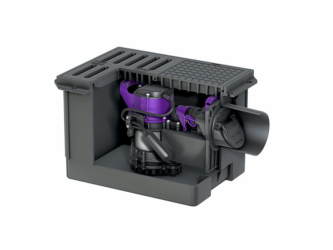 Pumpfix S Underfloor basement drain for floor slab installation Pumpfix S Underfloor basement drain for floor slab installation