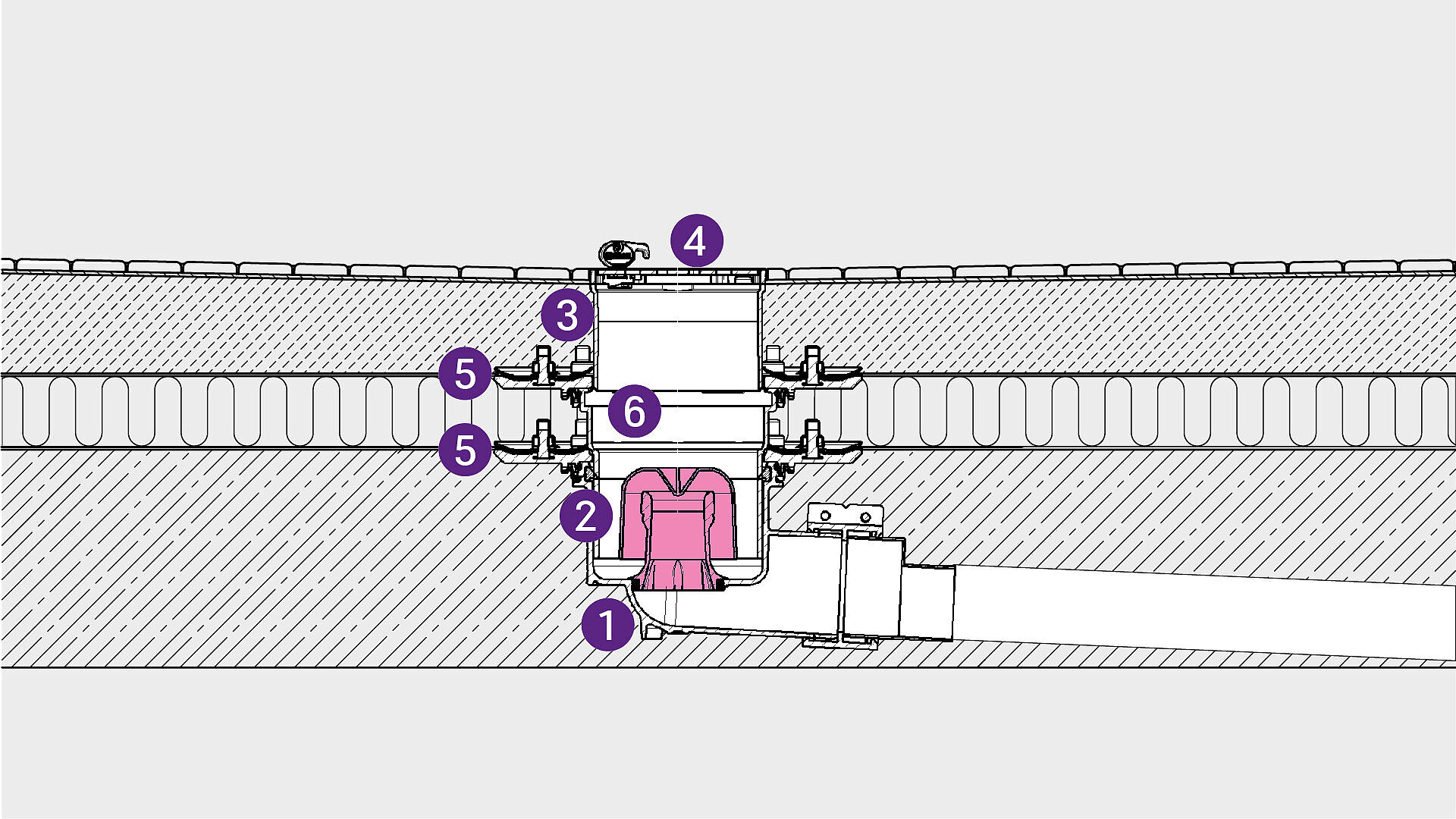 Installation diagram of waterproofing with two membranes