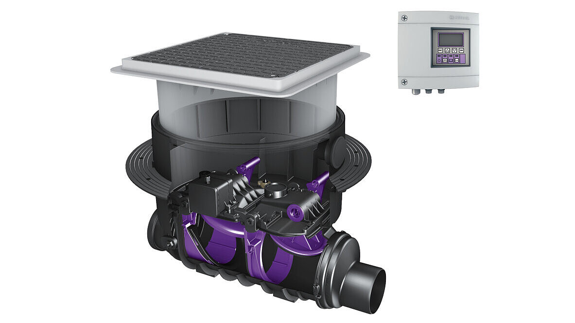 Staufix FKA automatic backwater valve for floor slab installation Staufix FKA automatic backwater valve for floor slab installation